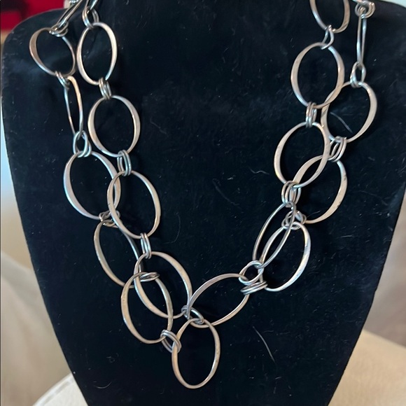 Sterling Silver Stamped 925 Oval Link Necklace